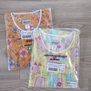 Anthony Richards 1X Nightgown Muumuu House Dress 2 Gowns Sleeveless New Button